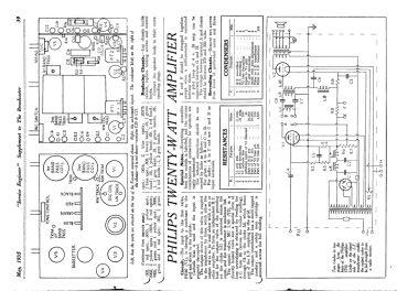 Philips 20 Watt schematic circuit diagram